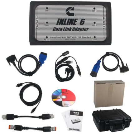 Cummins Inline 6 Data Link Adapter Full Kit Cummins Inline 6 Turbo Diesel Engine Truck Diagnostic tool with Cummins Insite 8.7 Download Software Supports Cummins Engine SAE J1708/J1587 and J1939/CAN data links